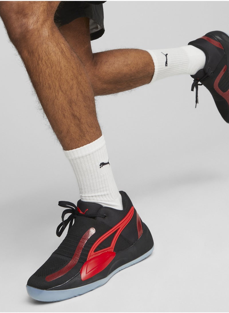 PUMA - Rise NITRO Mens Black Basketball Shoes - Image 1