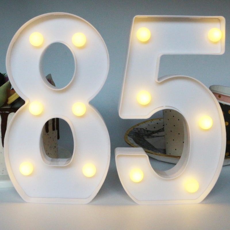 JunyRuny 85th Birthday Decorations for Women, 85th Party Decor for Men, Light Up Numbers 85 Centerpieces Table Sign, 85 Birthday Supplies Gifts for Her & Him - Image 1