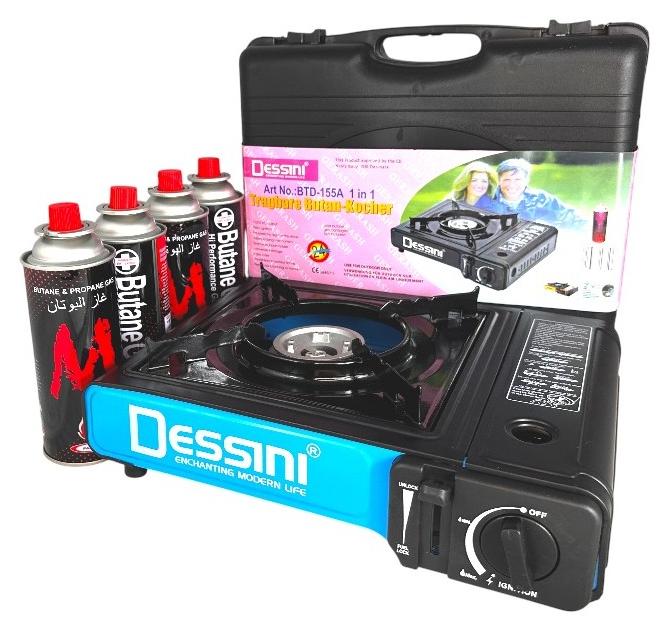 ديسيني موقد تخييم محمول مع خرطوشة غاز البوتان من 4 قطع - Image 1