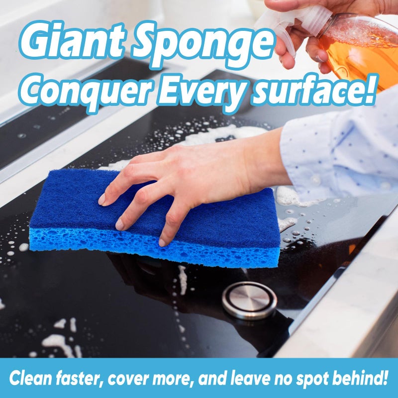 AIDEA XL Scrub Sponges Non-Scratch 24Count, Extra Large Sponges Kitchen, Sponge for Dishes, Cleans Fast Without Scratching Safe for Non-Stick Cookware, Cleaning Power for Kitchen, House - Image 5