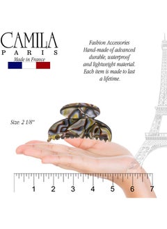 CAMILA Paris Cp3061 French Hair Clip For Women Handmade Onyx Small Girls Hair Claw Clips Jaw Durable Styling Hair Accessories For Women Strong Hold No Slip Grip Made In France  - Image 3