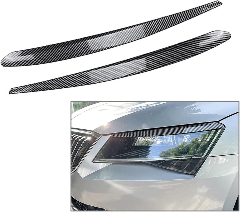 QASULER Car Headlight Eyelid Trim for Skoda Superb B8 - Image 5