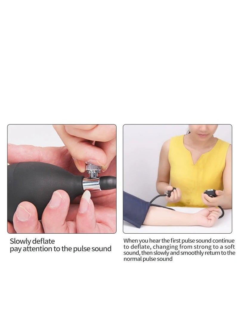 general Aneroid Sphygmomanometer with Stethoscope – Manual Blood Pressure Cuff with Universal Cuff 8.7-16.5" and D-Ring – Carrying Case in The kit – Black - Image 3