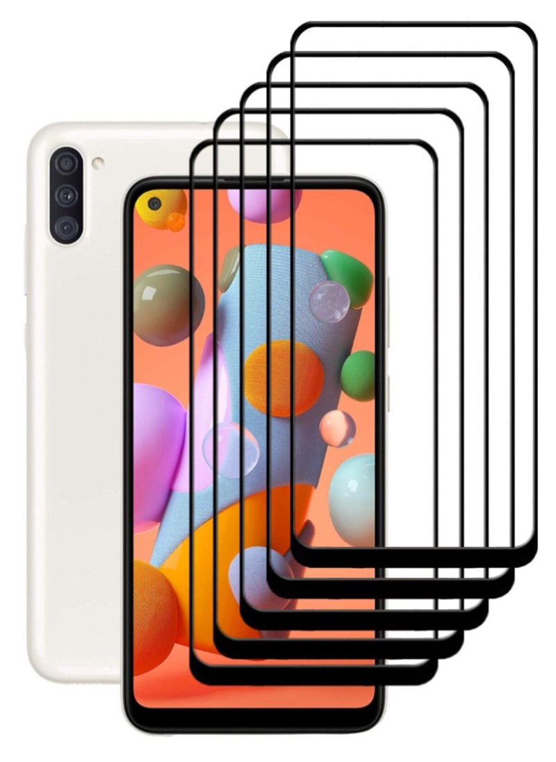 ACLIX 5 Pieces Antistatic ESD Dustproof Premium Quality High Definition Tempered Glass Screen Protector Designed For Samsung Galaxy A11 - Image 1