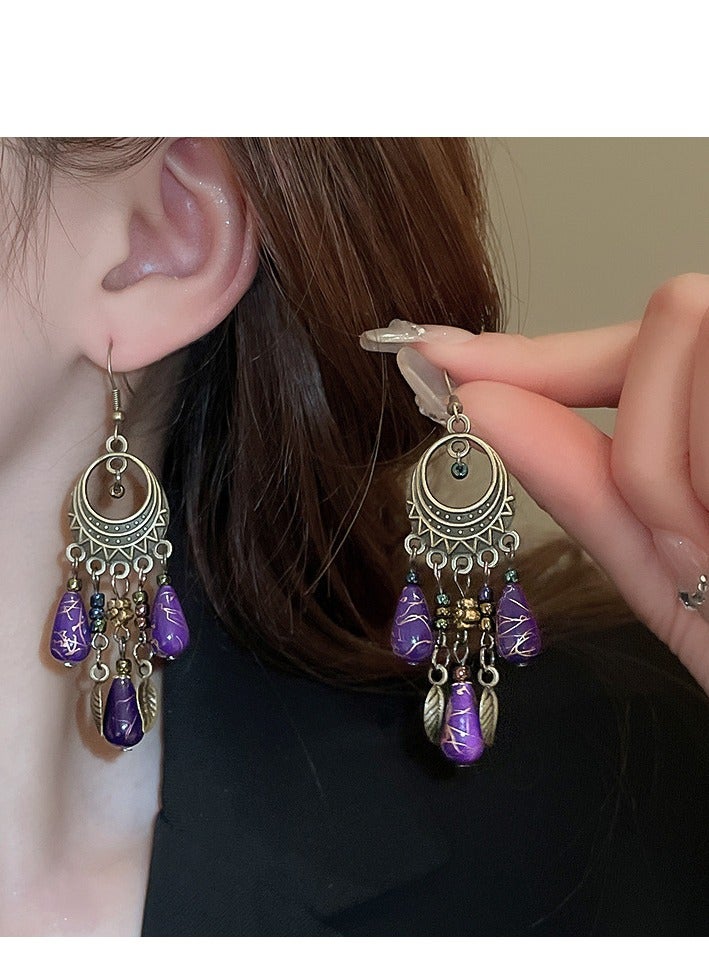 Retro Tassel Dangle Earrings - Image 1