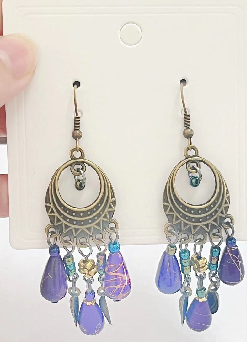 Retro Tassel Dangle Earrings - Image 3