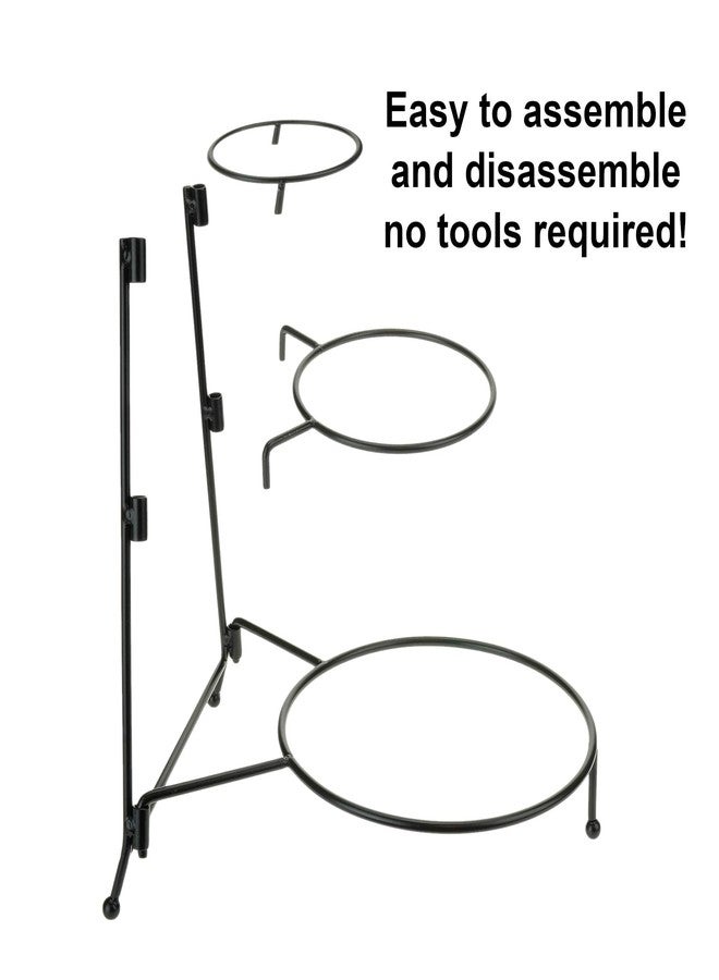 Roe & Moe 3 Tier Serving Stand Ceramic Bowl Set with Metal Rack, Tiered Bowls for Parties Candy Appetizer Dessert Fruit Cake Veggies Chips & Dip - Image 3