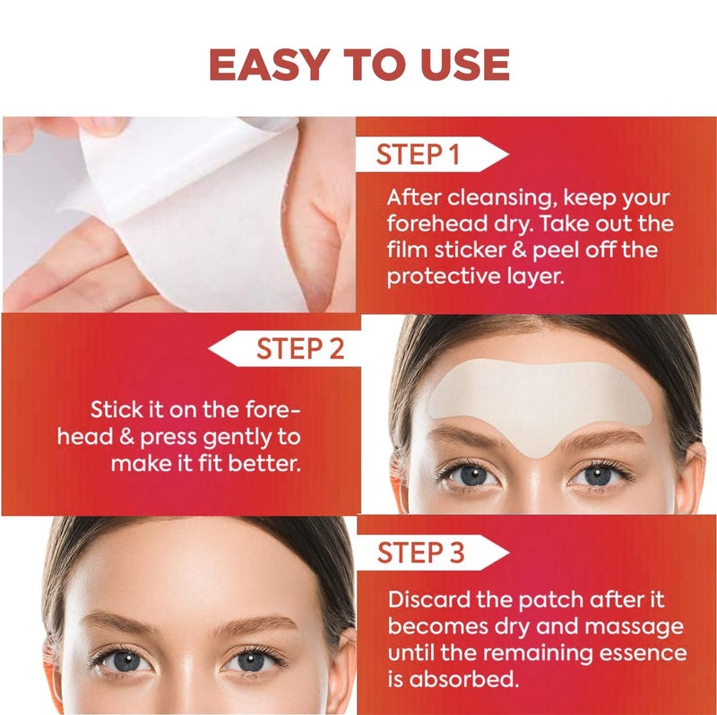 Vitalogy - Forehead Wrinkle Patches, Face Wrinkle Patches, Smooth Forehead to Smooth Fine Lines & Wrinkles, Natural Anti-Wrinkle Forehead Patches with Hydrolyzed Collagen for Men & Women - 6 Patches - Image 4