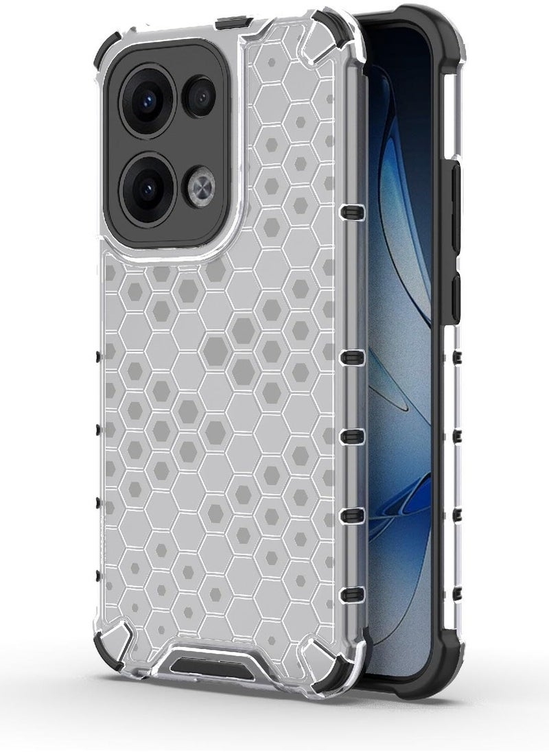Generic Case Cover Honeycomb Case Shockproof Camera Protection Cover Compatible with Oppo Reno 13 5G (transparent)  - Image 1