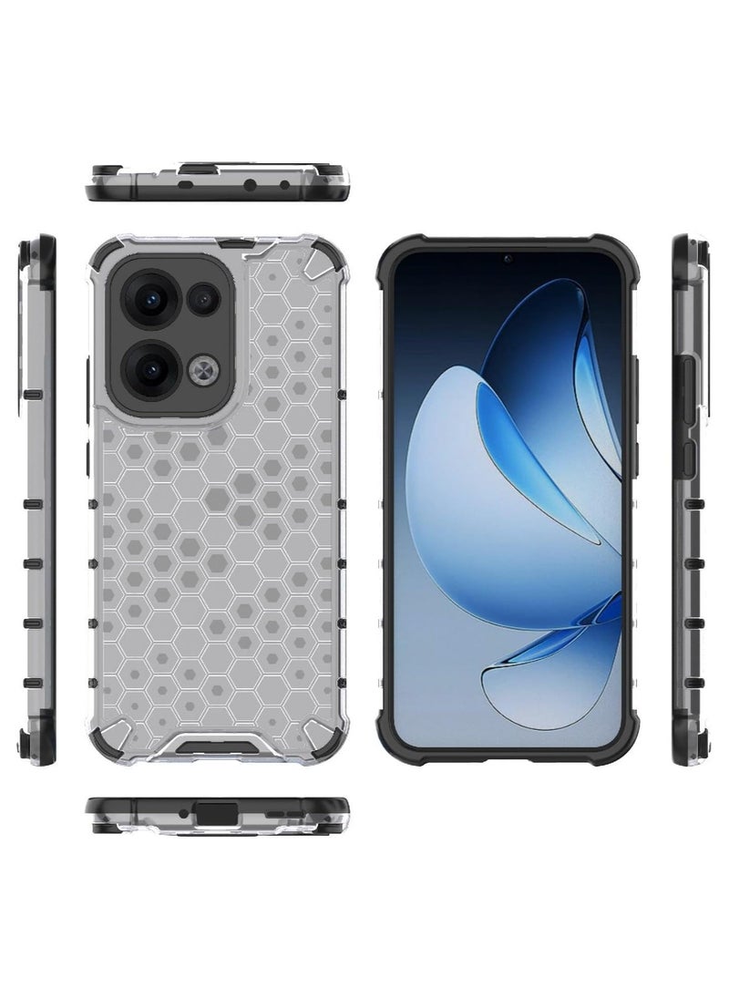 Generic Case Cover Honeycomb Case Shockproof Camera Protection Cover Compatible with Oppo Reno 13 5G (transparent)  - Image 3