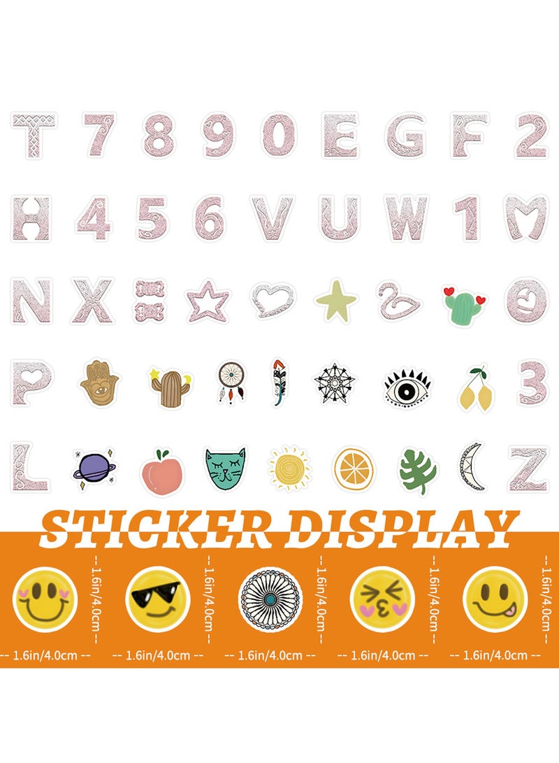 قوس قزح أورينبو 100 قطعة من ملصقات بوهو الصغيرة اللطيفة، ملصقات فنية بألوان الباستيل الدافئة لزجاجات المياه وأجهزة الكمبيوتر المحمولة، ملصقات بوهو الجميلة للنساء والفتيات - Image 2