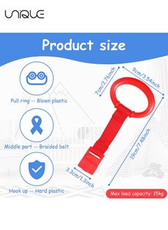 Unique 4 Pieces Baby Stand Up Walker Tool Ring for Playpen Toddler Crib Hooks General Use Toddler Training Ring Baby Toys Bed Rings for Baby Stand Up (Yellow, Red, Green, Blue)  - Image 2