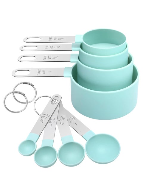 8-Piece Measuring Standards Set Plastic with Stainless Steel Handle Precise and Practical Kitchen Measuring Tools Multi-use