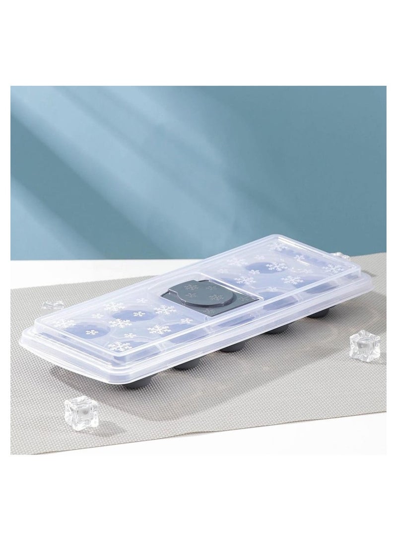 إيه دبليو قالب ثلج سيليكون دائري ب 10 فتحات مع مدخل للتحكم بالماء رمادي/شفاف - Image 1