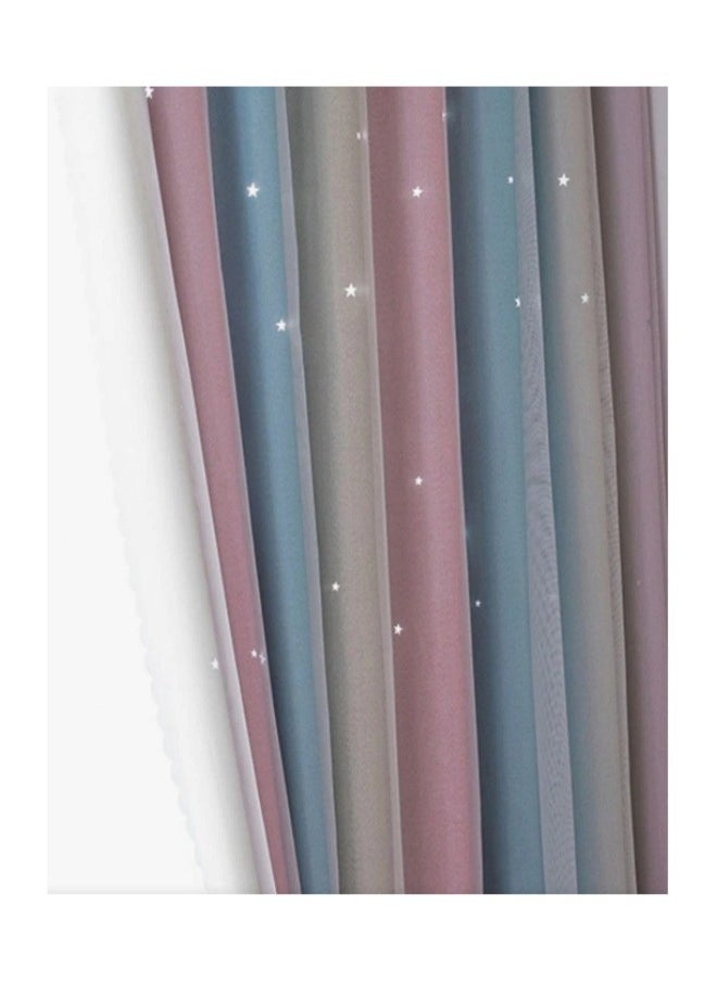 KYD - 1 Panel Blackout Curtains, Decorative Thread Foil Blackout Curtains, Thermal Insulated Room Darkening Curtains for Bedroom Living Room 100*200cm - Image 1