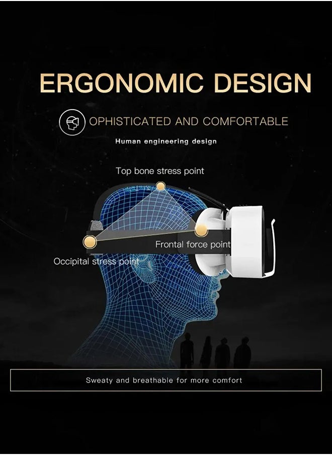 VR SHINECON - VR 3D Virtual Reality Headset with Bluetooth Remote Control(Support 4.7-6.0 inch mobile phones) - Image 1