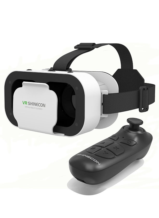 VR SHINECON - VR 3D Virtual Reality Headset with Bluetooth Remote Control(Support 4.7-6.0 inch mobile phones) - Image 1