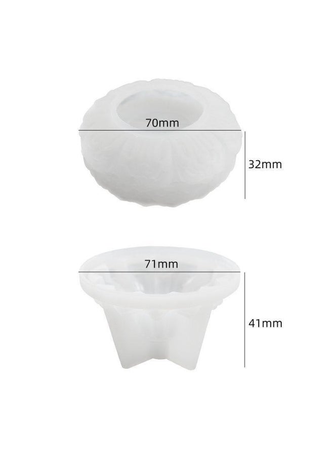 1PCS/SET DIY Lotus Bracket Gypsum Drip Mold Handmade Plaster Jewelry Storage Flower Shaped Tray Mould - Image 1