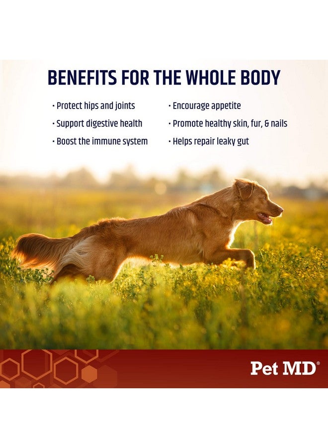 بيت إم دي مرق عظام الكلاب من Pet MD - إضافات طعام الكلاب مع الفيتامينات والأحماض الأمينية ودعم طبيعي للمفاصل والهضم - مصنوع من مسحوق عظام الأيائل من الدرجة الأولى - 4 أونصة - Image 2