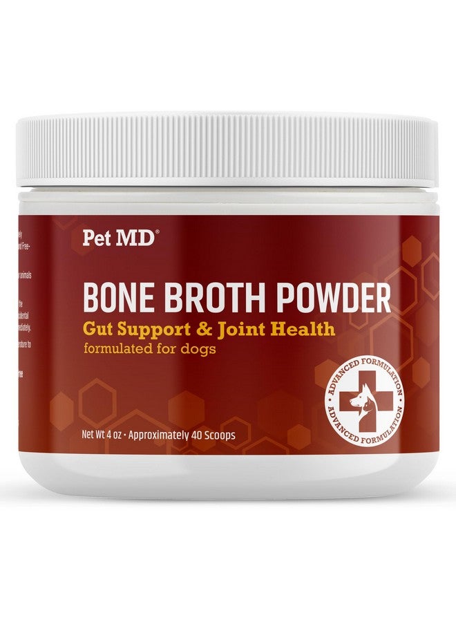 بيت إم دي مرق عظام الكلاب من Pet MD - إضافات طعام الكلاب مع الفيتامينات والأحماض الأمينية ودعم طبيعي للمفاصل والهضم - مصنوع من مسحوق عظام الأيائل من الدرجة الأولى - 4 أونصة - Image 1