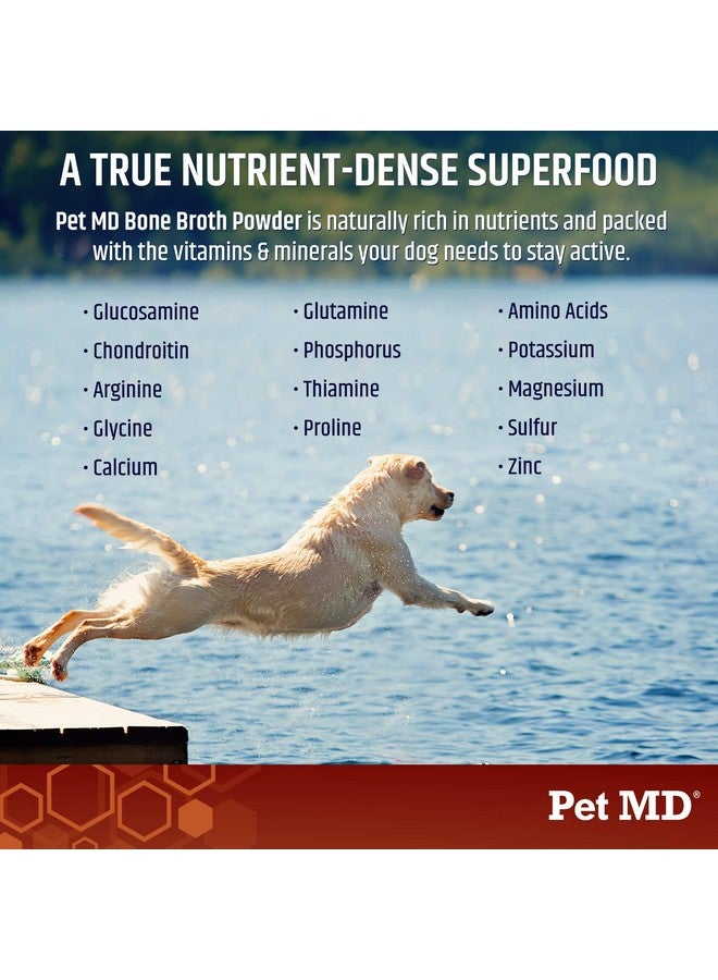 بيت إم دي مرق عظام الكلاب من Pet MD - إضافات طعام الكلاب مع الفيتامينات والأحماض الأمينية ودعم طبيعي للمفاصل والهضم - مصنوع من مسحوق عظام الأيائل من الدرجة الأولى - 4 أونصة - Image 4