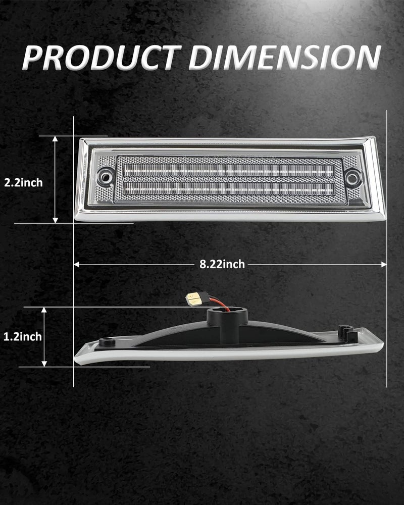 Bestview LED Side Marker Lights for 1981-1991 Chevy C10 C20 C30 GMC C1500 C2500 Suburban Blazer Jimmy - Clear Lens - Image 5