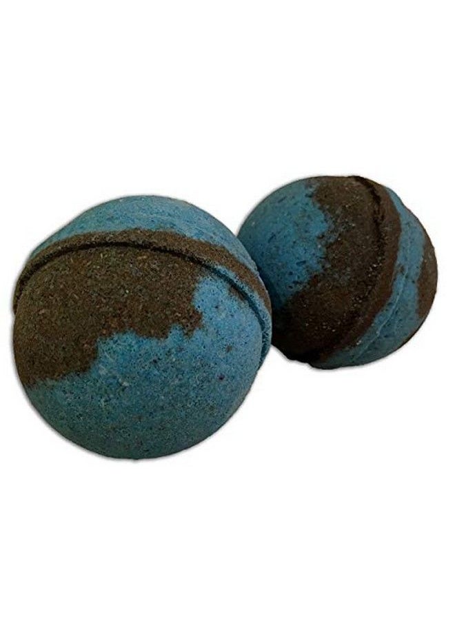 Dad Balls Bath Bombs Funny Dad In Bath Design Xl Bath Fizzers For Men Black And Blue Marbled Handcrafted 2 Pk