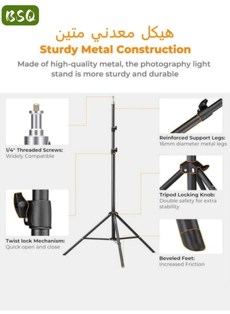 بي إس كيو حامل جهاز عرض قابل للتعديل | حامل ثلاثي متعدد الوظائف | ارتفاع قابل للتعديل (44-120 سم) | يدعم الدوران 360 درجة - Image 2