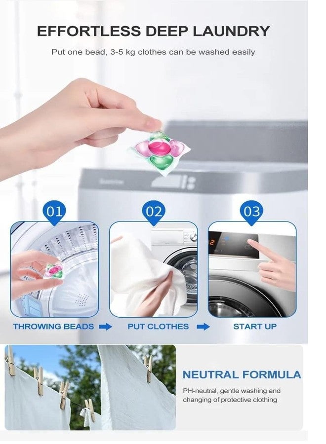 Maxxpro 5-in-1 Dissolvable Magic Laundry Pods for 20 Washes | Tough Stain Fighter for Top & Front Load Machines | Floral Aroma | Eco-Friendly & No Mess Cleaning | 1 Pod = 1 Wash for 5-7kg Loads - Image 4