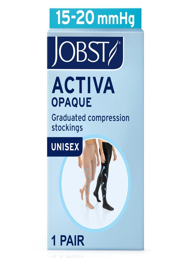 جوبست جوارب ضغط JOBST ACTIVA غير شفافة، ضغط 15-20 مم زئبق، تصل إلى الخصر، مغلقة من الأمام، لون برونزي، مقاس صغير - Image 2