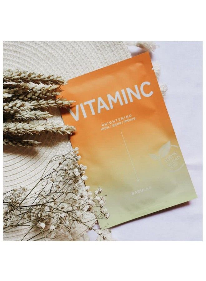 Barulab Vitamin C Sheet Mask With Serum; Intense Hydrating And Brightening Face Mask ; Korean Sheet Mask For Face;Men & Women ;23 Ml (1 Qty)  - Image 5