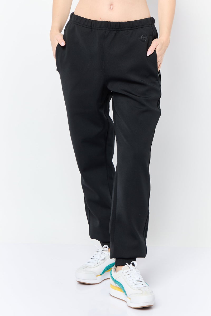 adidas Originals Women Slim Fit Drawstring Training Track Pants, Black  - Image 1