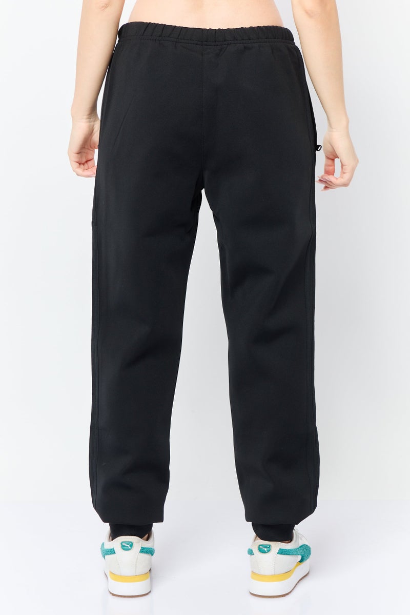 adidas Originals Women Slim Fit Drawstring Training Track Pants, Black  - Image 2