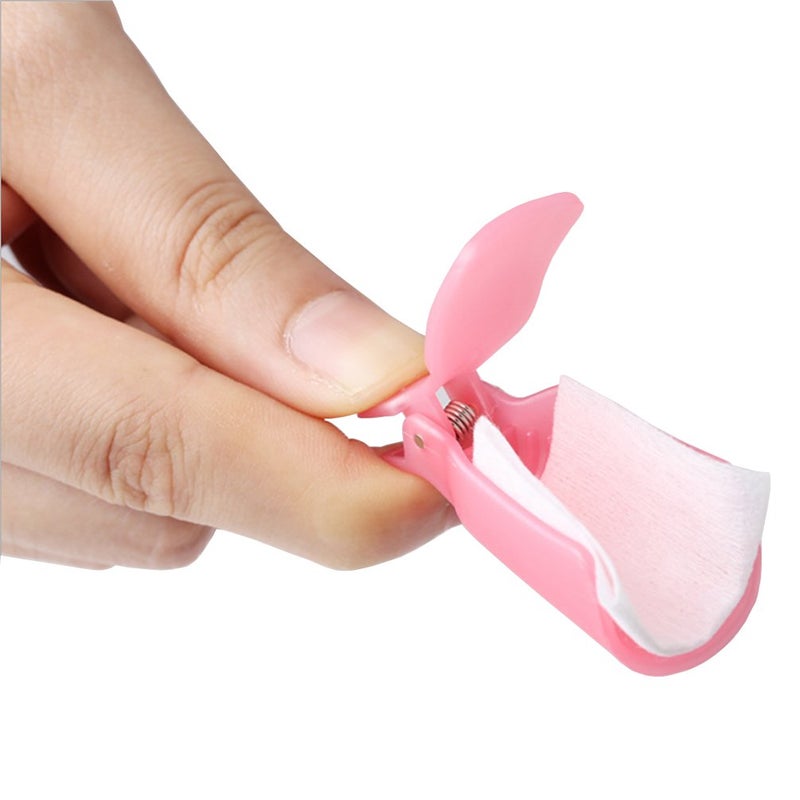 KINGMAS 10 Pcs Gel Nail Polish Remover Clips, Plastic Acrylic Nail Art Remover Soak Off Wrap Cleaner Cap Clip - Image 3