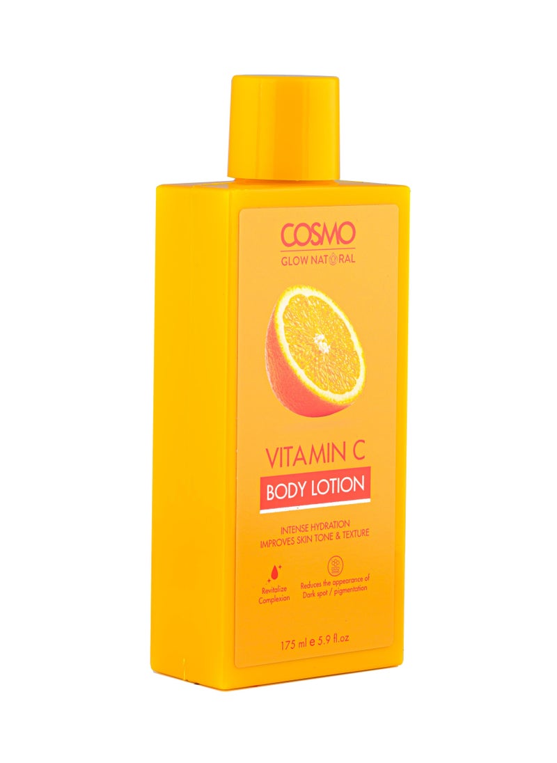 COSMO Cosmo Vitamin C Body Lotion For Unisex 175ml, Intense Hydration, Improves Skin Tone & Texture, Reduce Dark Spot  - Image 1