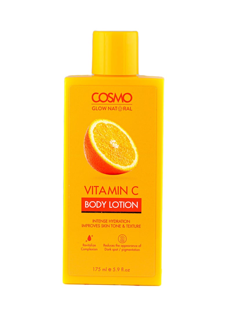 COSMO Cosmo Vitamin C Body Lotion For Unisex 175ml, Intense Hydration, Improves Skin Tone & Texture, Reduce Dark Spot  - Image 2