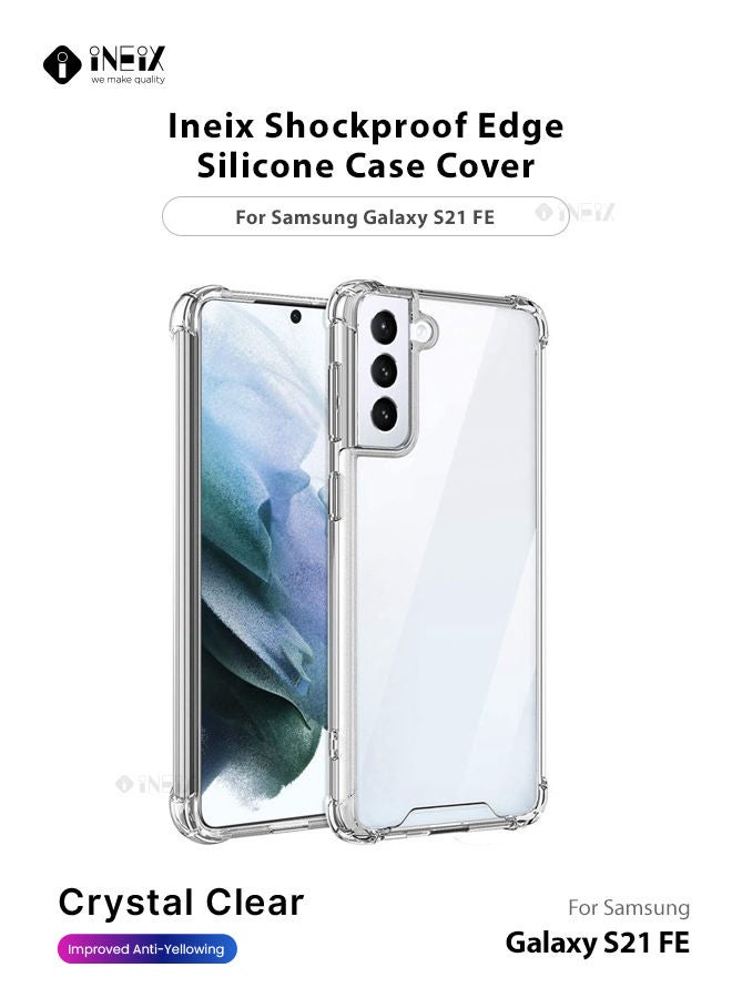 INEIX Shockproof Ultra Clear Silicone Case Cover For Samsung Galaxy S21 FE Clear - Image 1