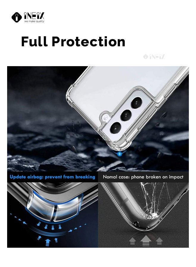 INEIX Shockproof Ultra Clear Silicone Case Cover For Samsung Galaxy S21 FE Clear - Image 4