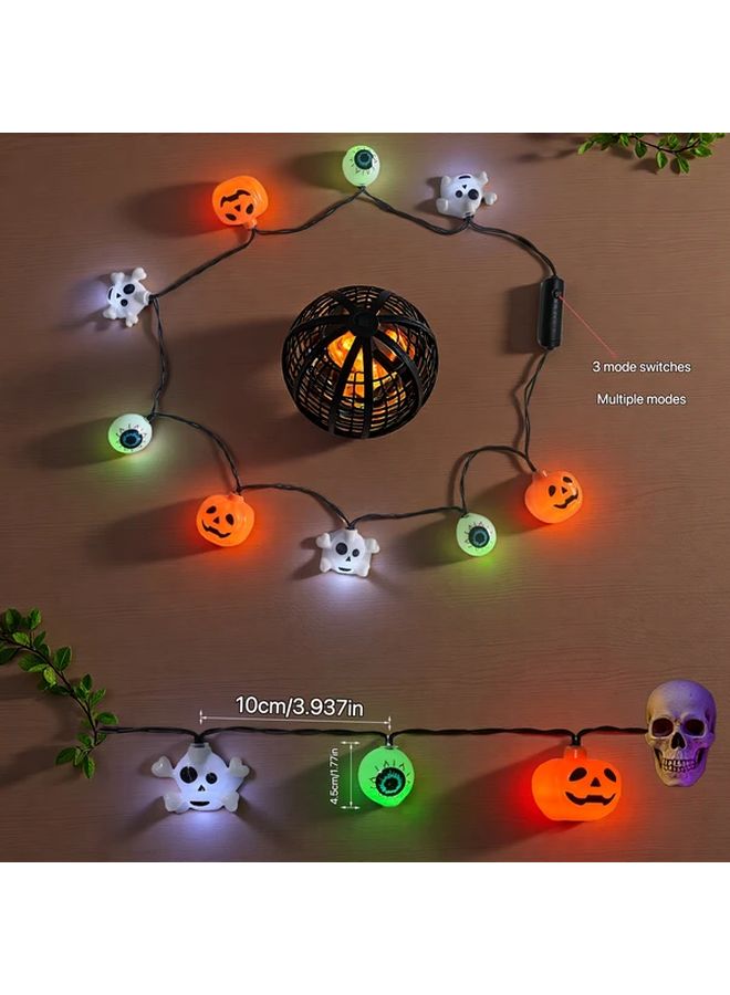 Ghost Eye Necklace Light Halloween Christmas 3 Mode 9 Lights LR44 Battery - Image 2
