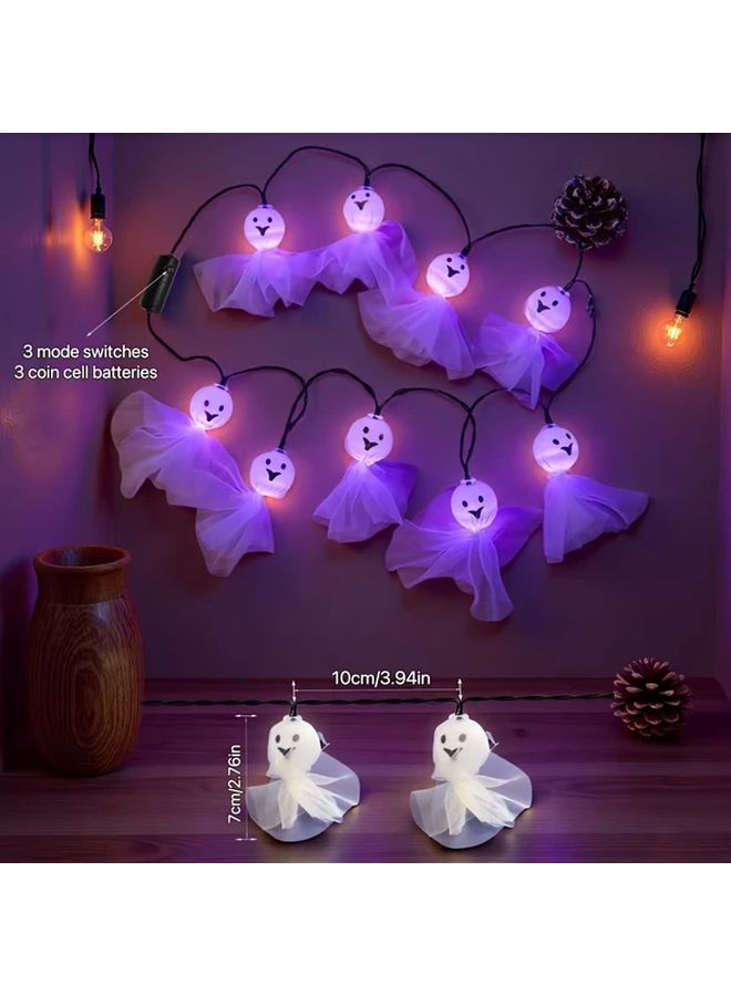 Ghost Eye Necklace Light Halloween Christmas 3 Mode 9 Lights LR44 Battery - Image 3