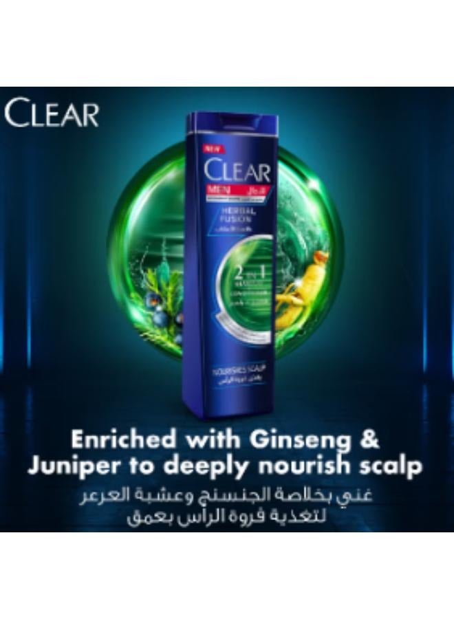 CLEAR Anti-Dandruff Herbal Fusion 2 in 1 Shampoo And Conditioner 400ml - Image 3