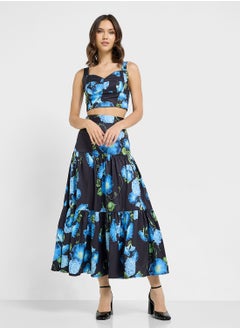 ELLA Floral Print Top & Skirt Set  - Image 1