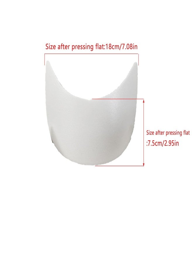 ArrErr 10 Baseball Cap Visor Insert Shape Plastic Stand Tennis Hat Brim Replacement Liner Shaper for Unisex DIY Repair Hand Craft Sewing Caps Making Supplies Accessories White - Image 2
