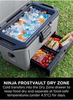 Ninja Ninja FrostVault Hard Cooler 47L, Premium Heavy-Duty Insulated Cool Box, White,FB151UKGY  - Image 3