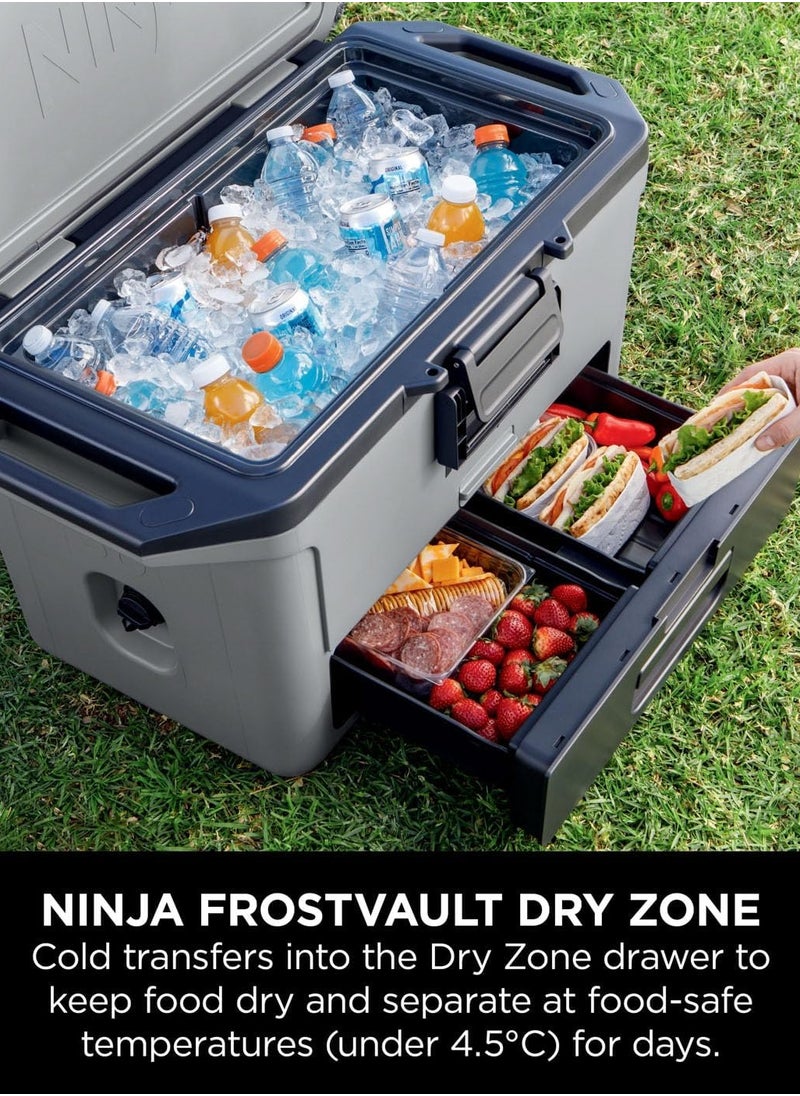 Ninja Ninja FrostVault Hard Cooler 47L, Premium Heavy-Duty Insulated Cool Box, White,FB151UKGY  - Image 3