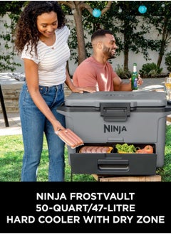 Ninja Ninja FrostVault Hard Cooler 47L, Premium Heavy-Duty Insulated Cool Box, White,FB151UKGY  - Image 2