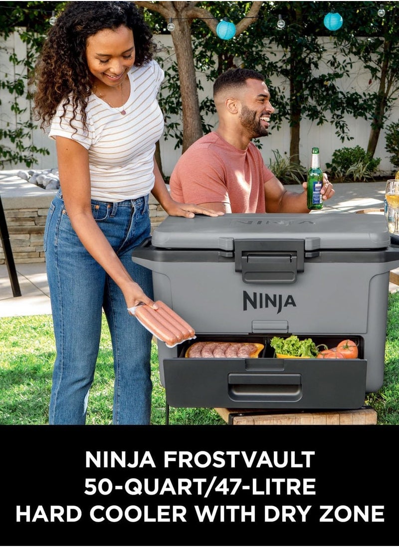 Ninja Ninja FrostVault Hard Cooler 47L, Premium Heavy-Duty Insulated Cool Box, White,FB151UKGY  - Image 2