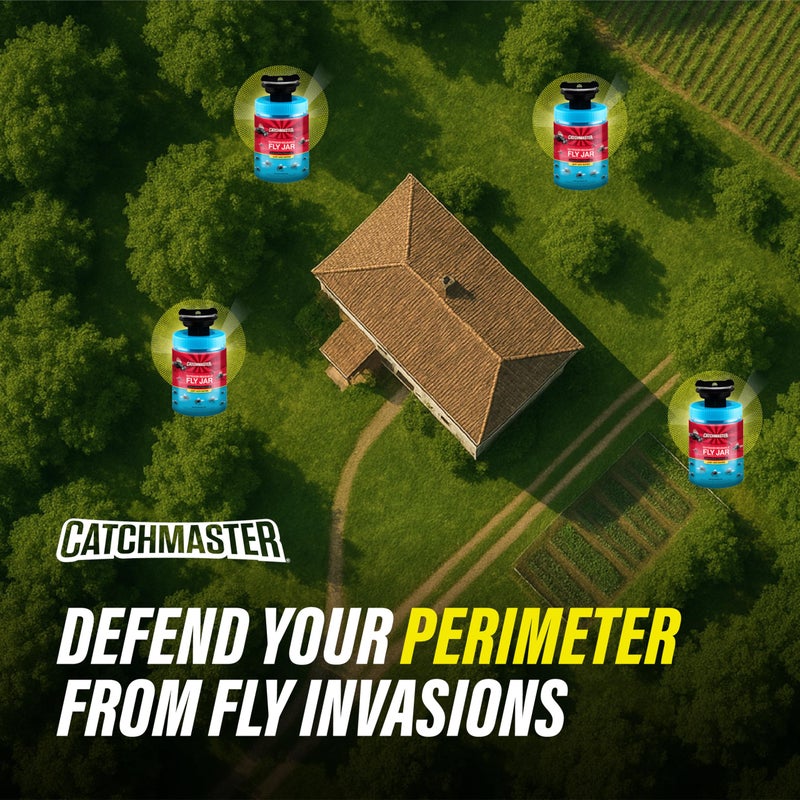 Catchmaster Reusable Fly Trap Outdoor Jar Refill 3-Pack Food-Based Lure, Bug Catcher and Flying Insect Trap Natural Attractant Refill for Pest Control, Bulk Fly Traps Attractant - Image 3