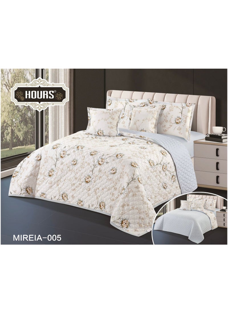 Hours Compressed double-sided floral bed comforter set, 6 pieces, size 240 * 220 cm  - Image 1