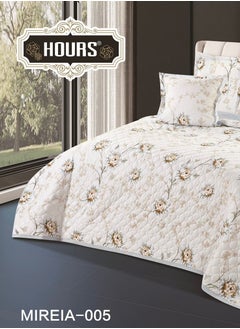 Hours Compressed double-sided floral bed comforter set, 6 pieces, size 240 * 220 cm  - Image 3
